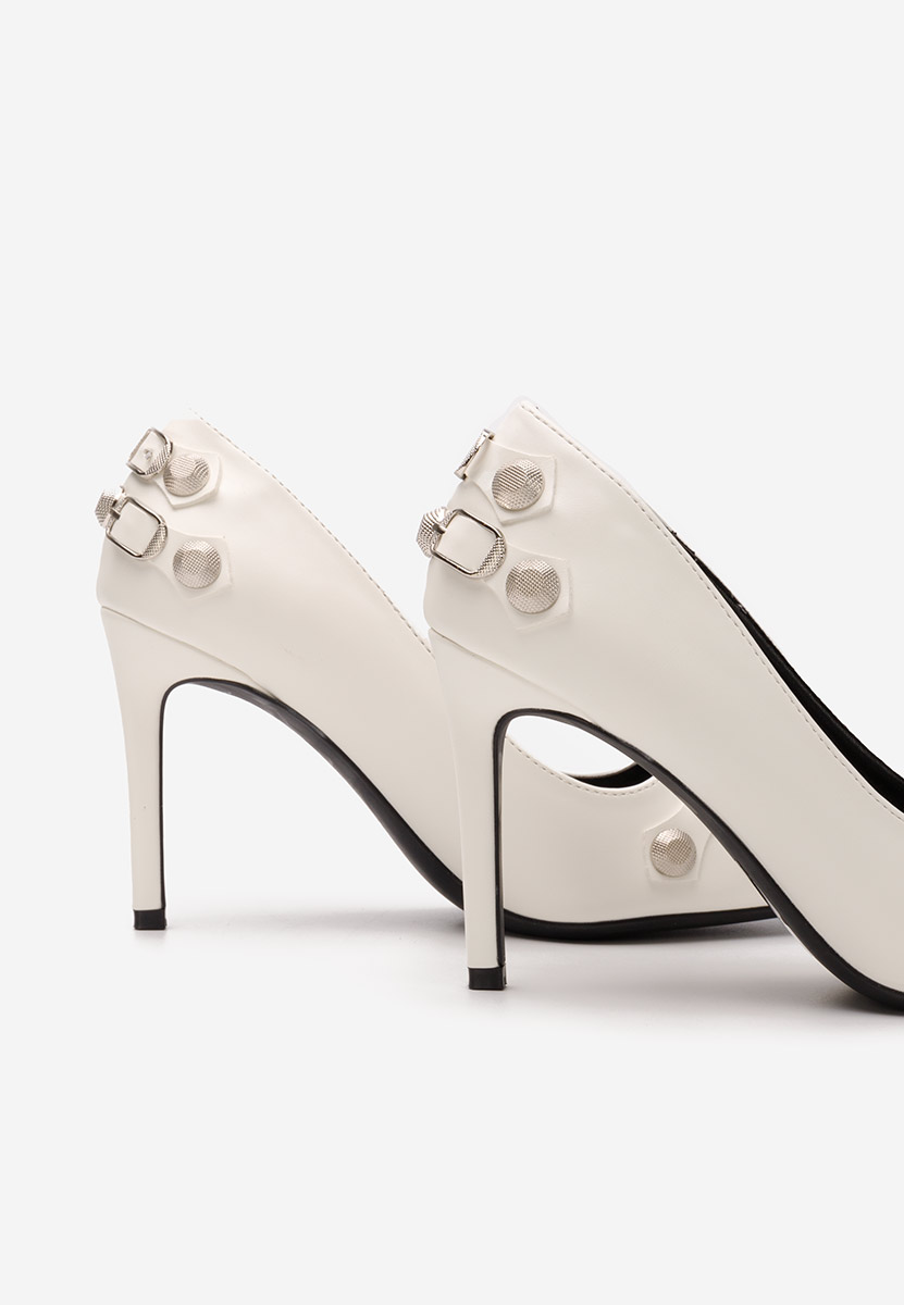 Supreme fehér tűsarkú cipő 