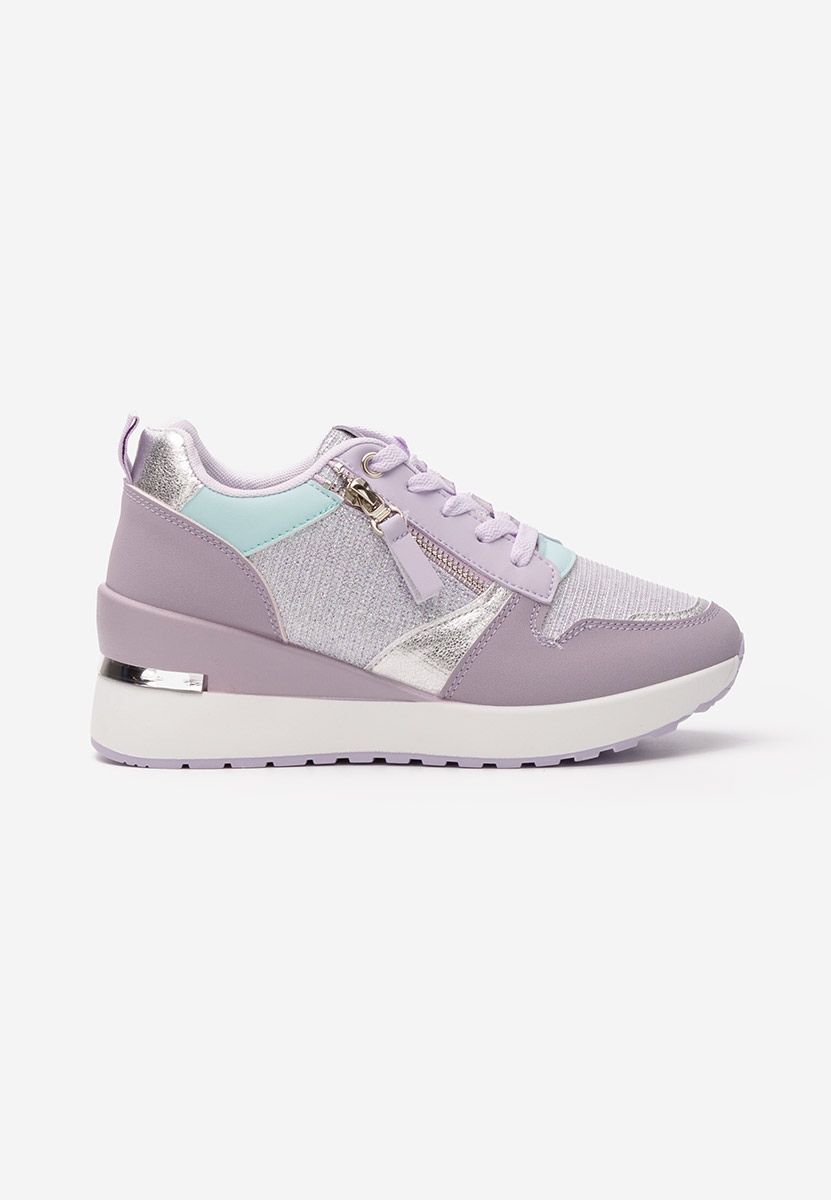 Zenna világos lila platform sneaker cipő 
