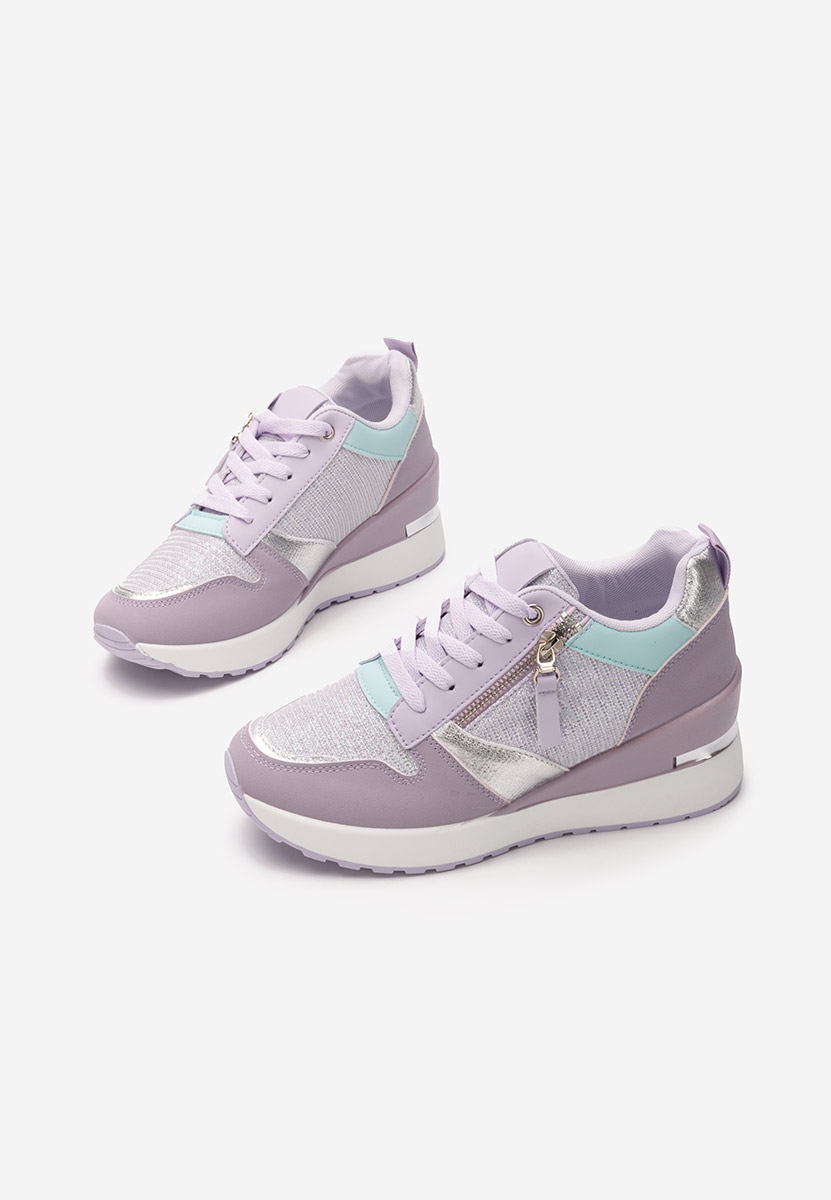 Zenna világos lila platform sneaker cipő 