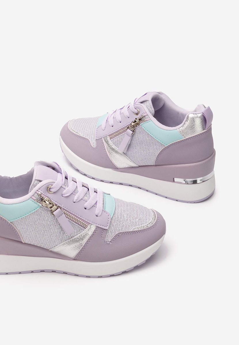 Zenna világos lila platform sneaker cipő 