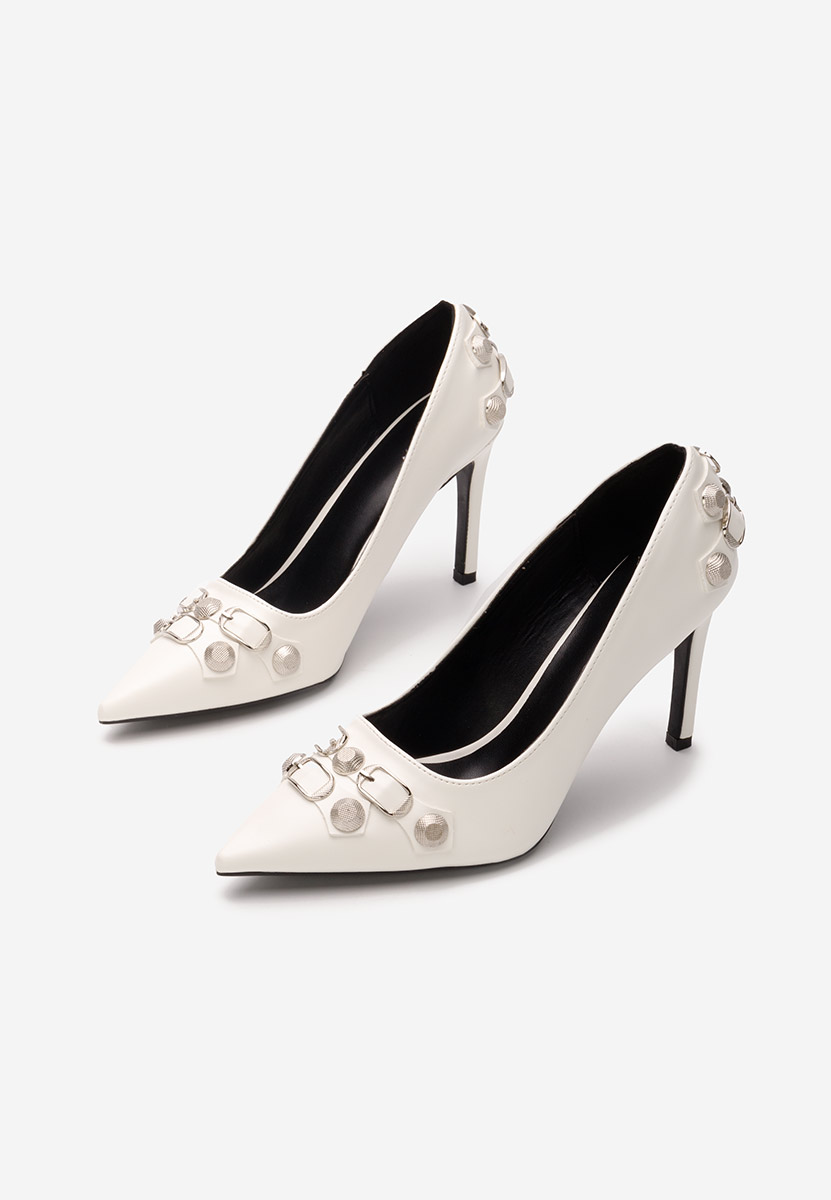 Supreme fehér tűsarkú cipő 