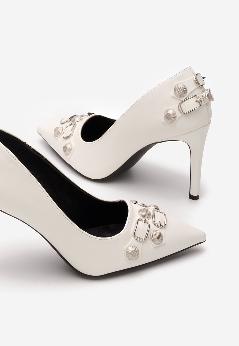 Supreme fehér tűsarkú cipő 