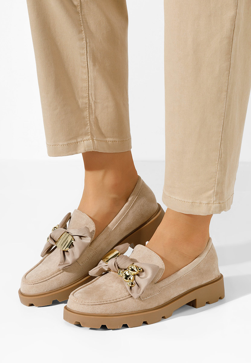 Desana khaki női telitalpú mokaszín