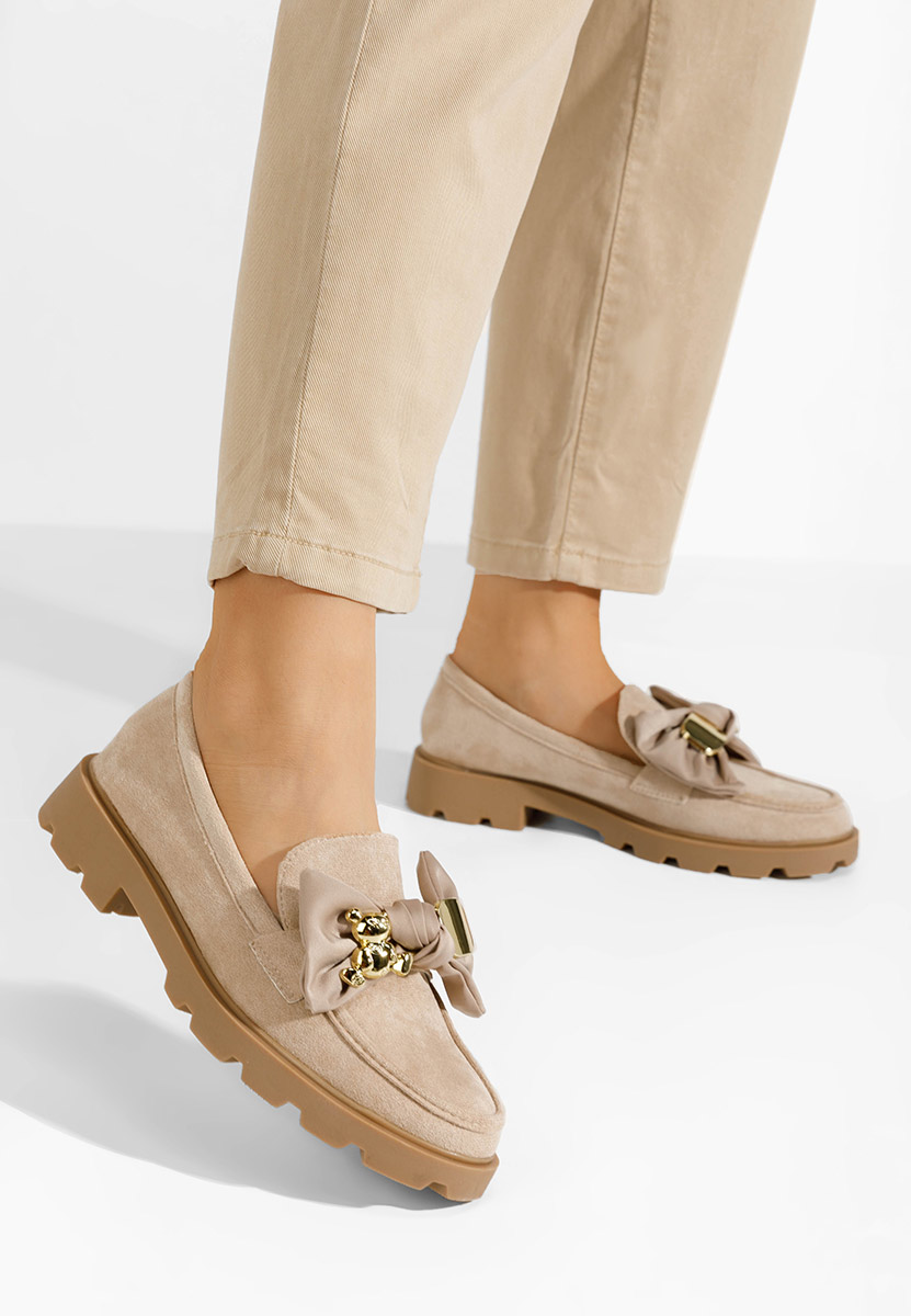 Desana khaki női telitalpú mokaszín