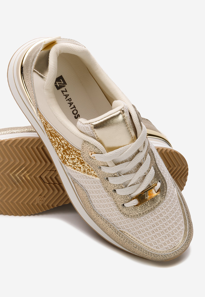 Hanifa bézs platform sneaker cipő 