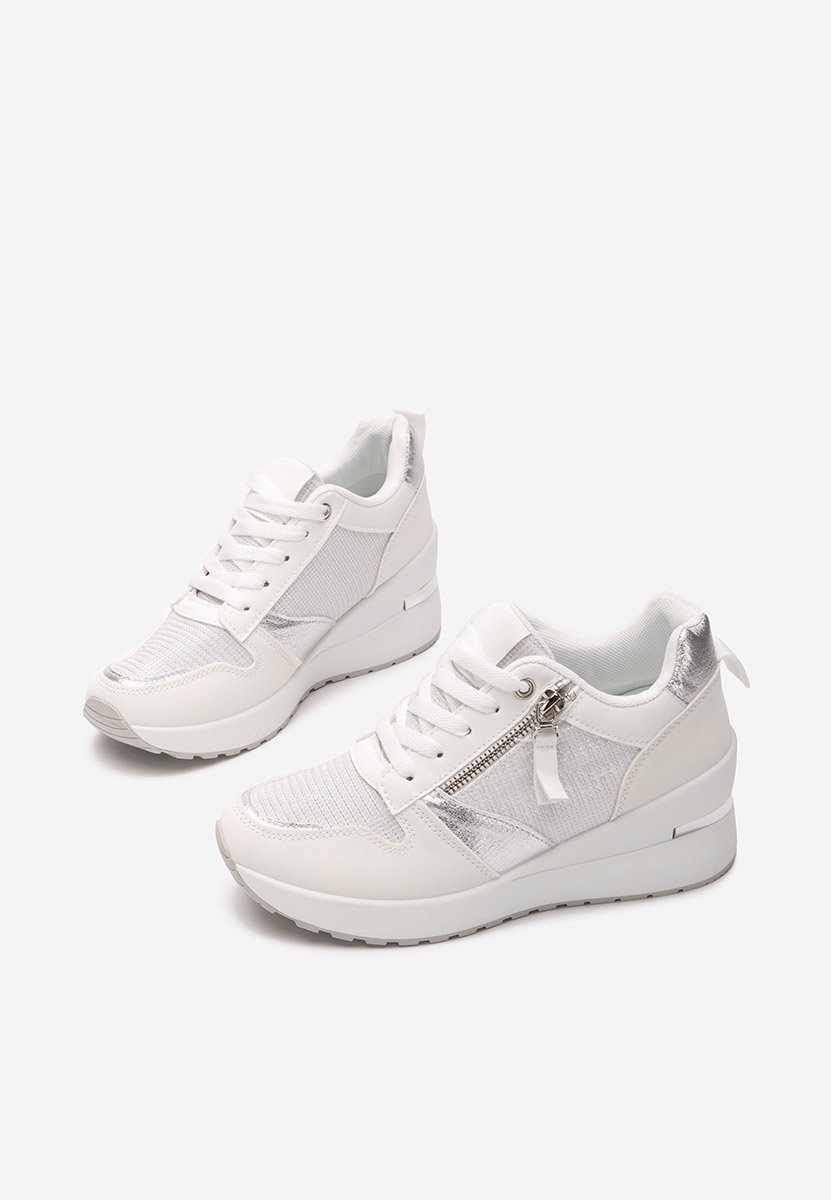 Zenna fehér platform sneaker cipő 