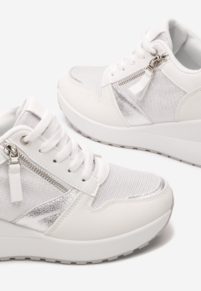 Zenna fehér platform sneaker cipő 