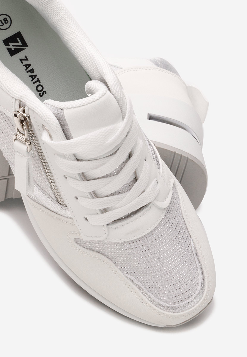 Zenna fehér platform sneaker cipő 