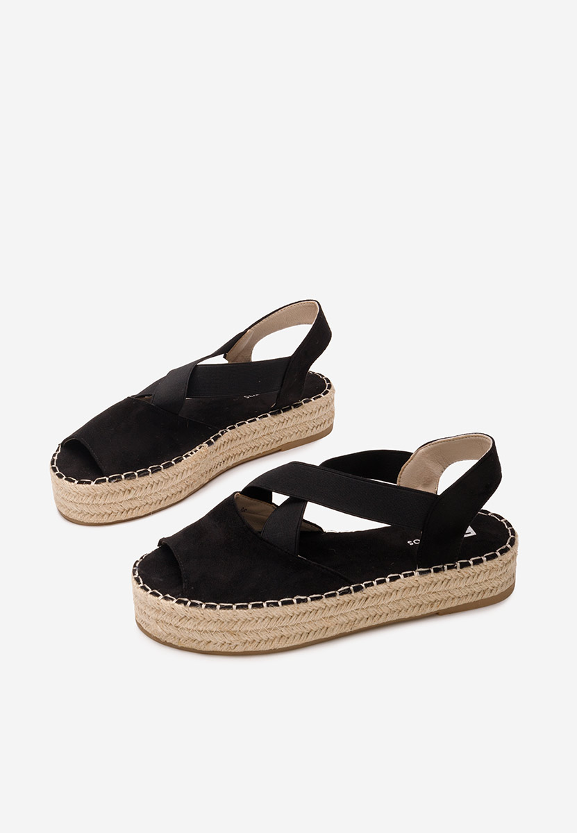 Nola fekete espadrilles szandál