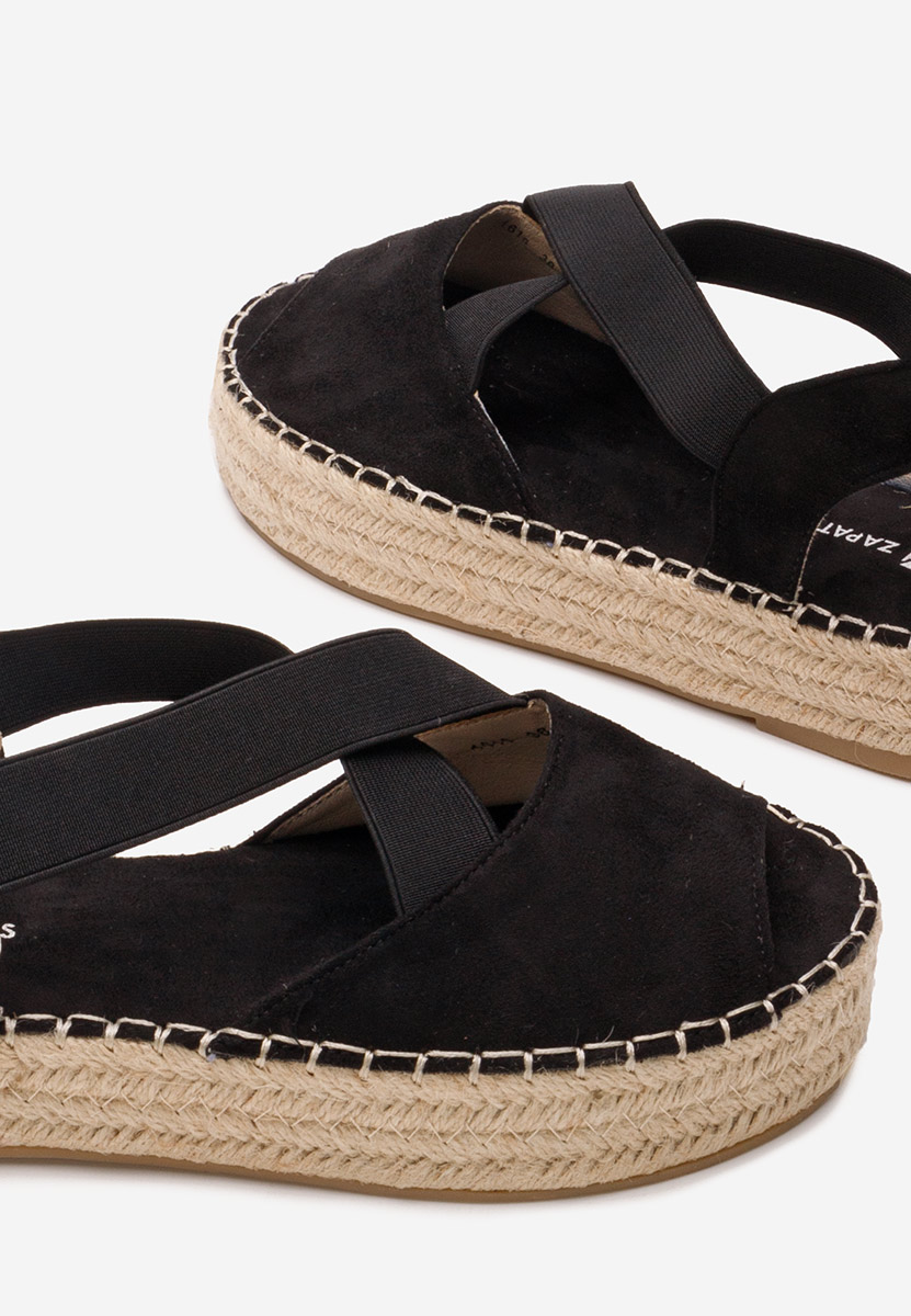 Nola fekete espadrilles szandál