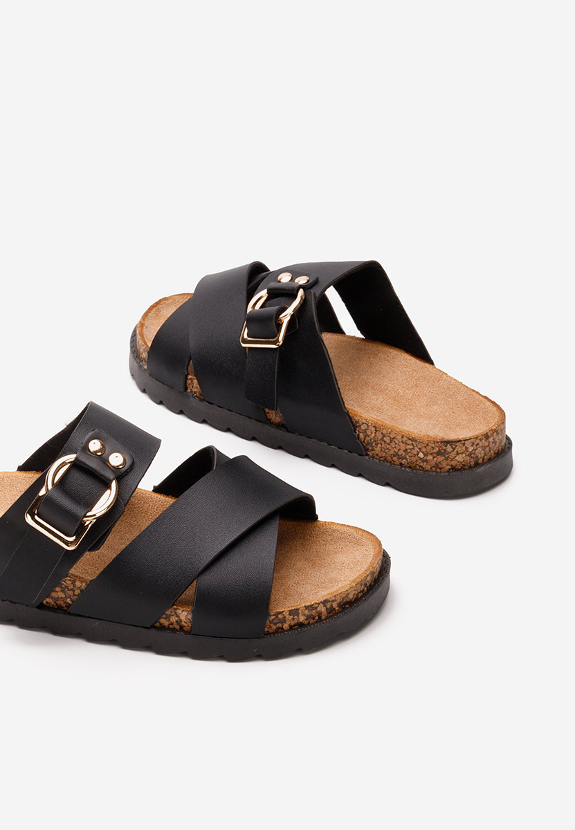 Ledana fekete női papucs