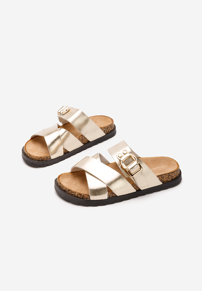 Ledana aranyszínü női papucs