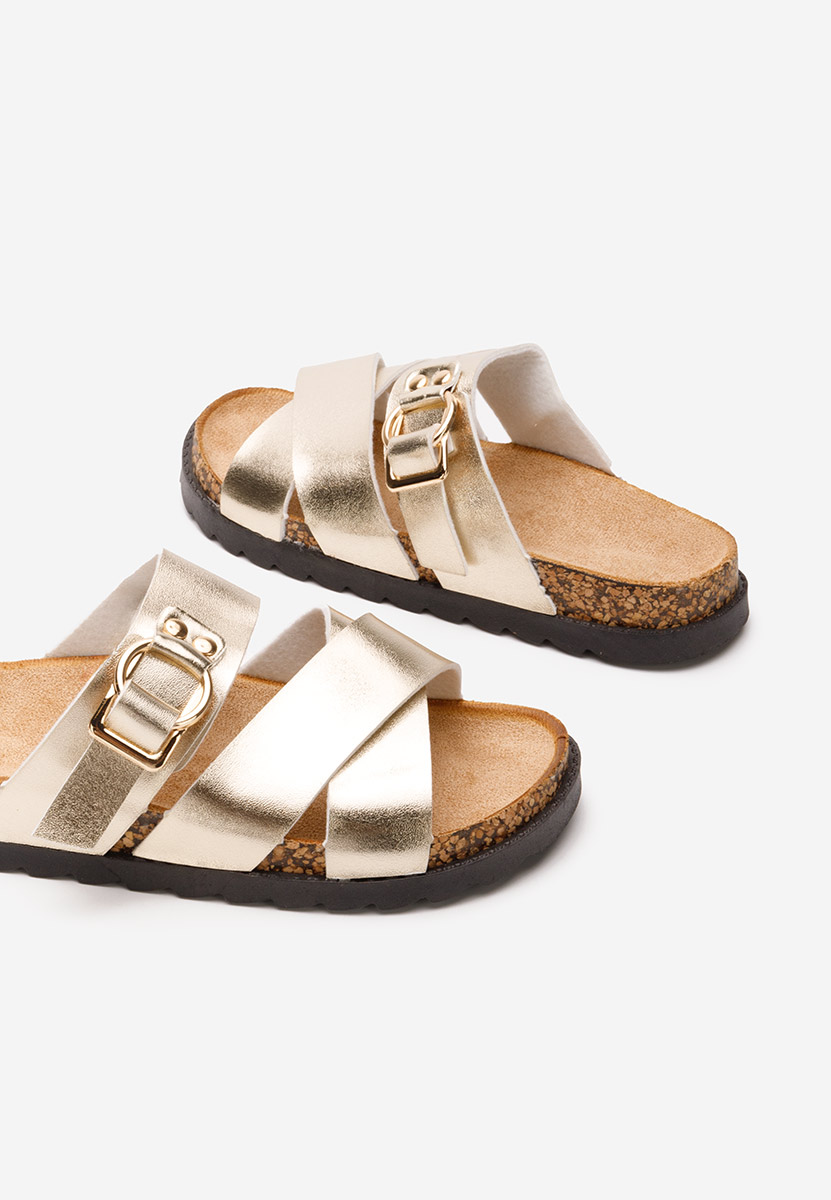 Ledana aranyszínü női papucs