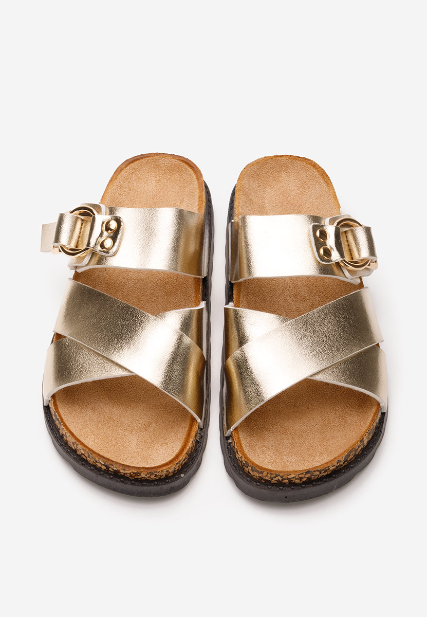 Ledana aranyszínü női papucs