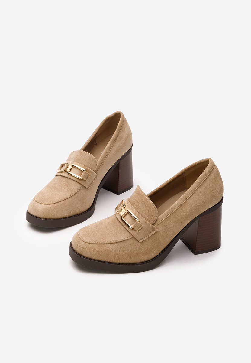 Akera khaki női loafer cipő