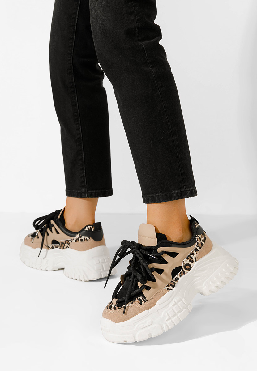 Adane leopárdmintás telitalpú platform sneaker