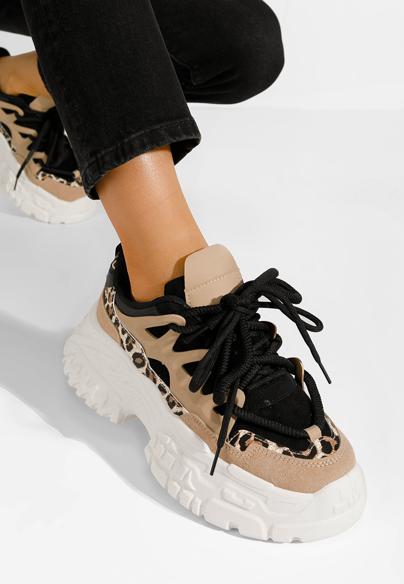 Adane leopárdmintás telitalpú platform sneaker