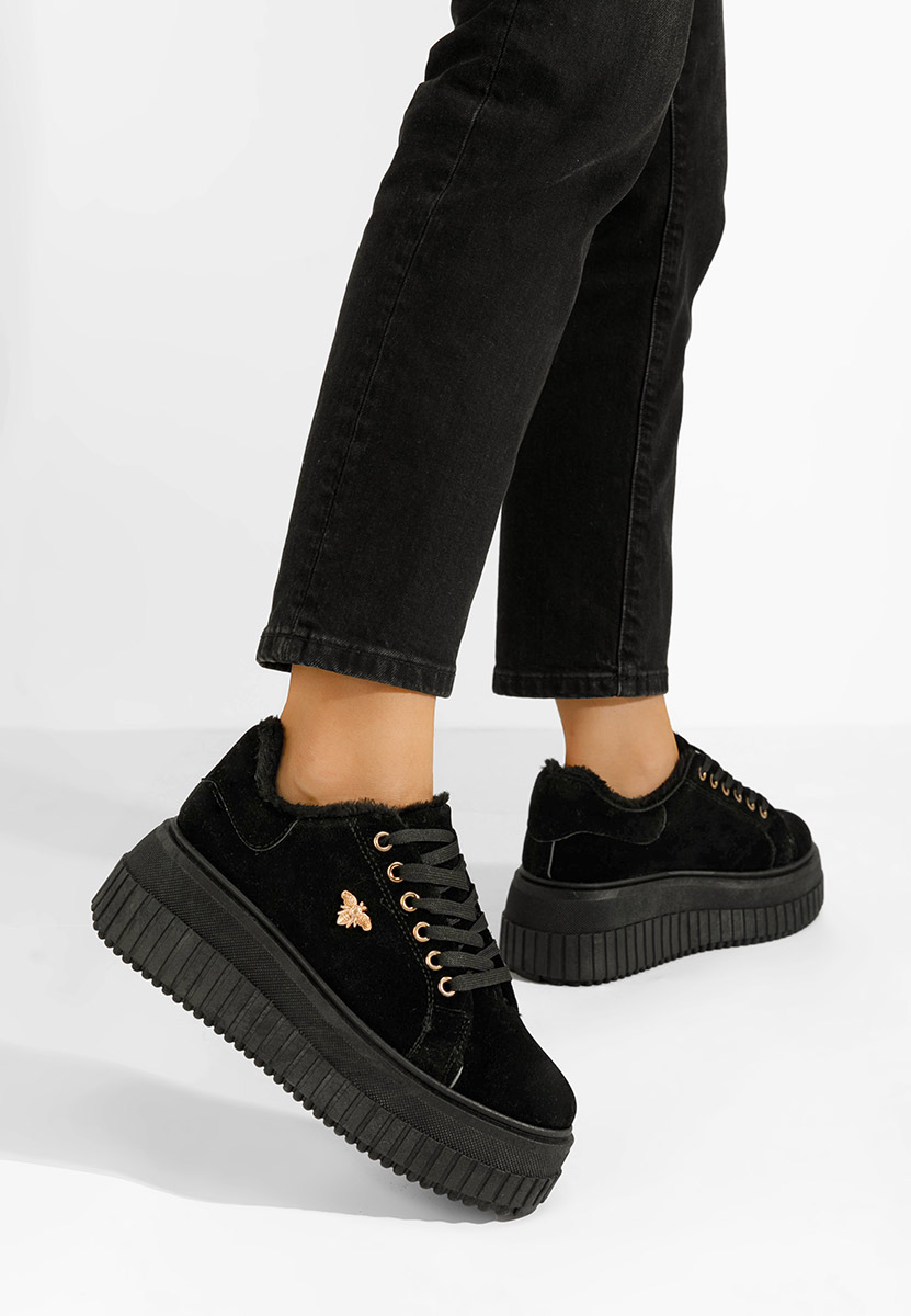 Arriel fekete telitalpú platform sneaker