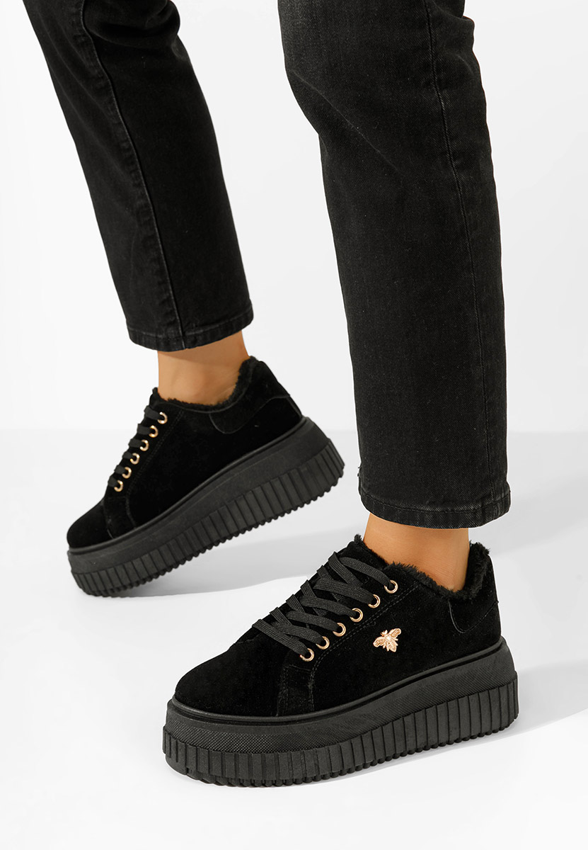 Arriel fekete telitalpú platform sneaker