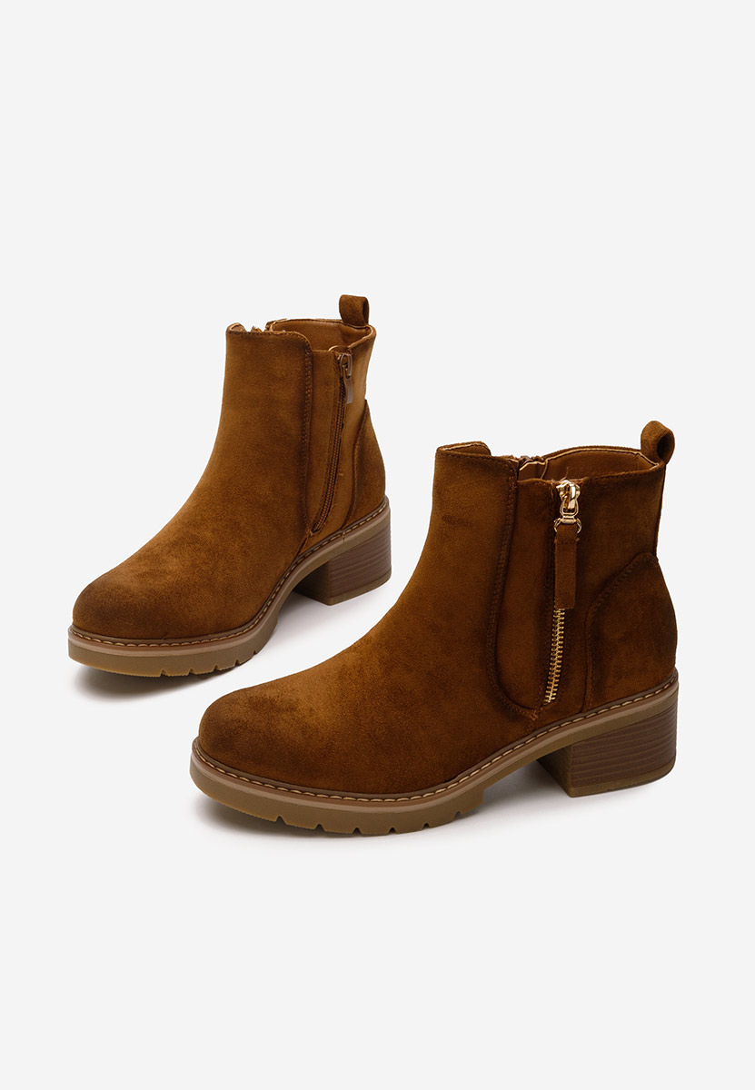 Haillee camel női bokacsizma