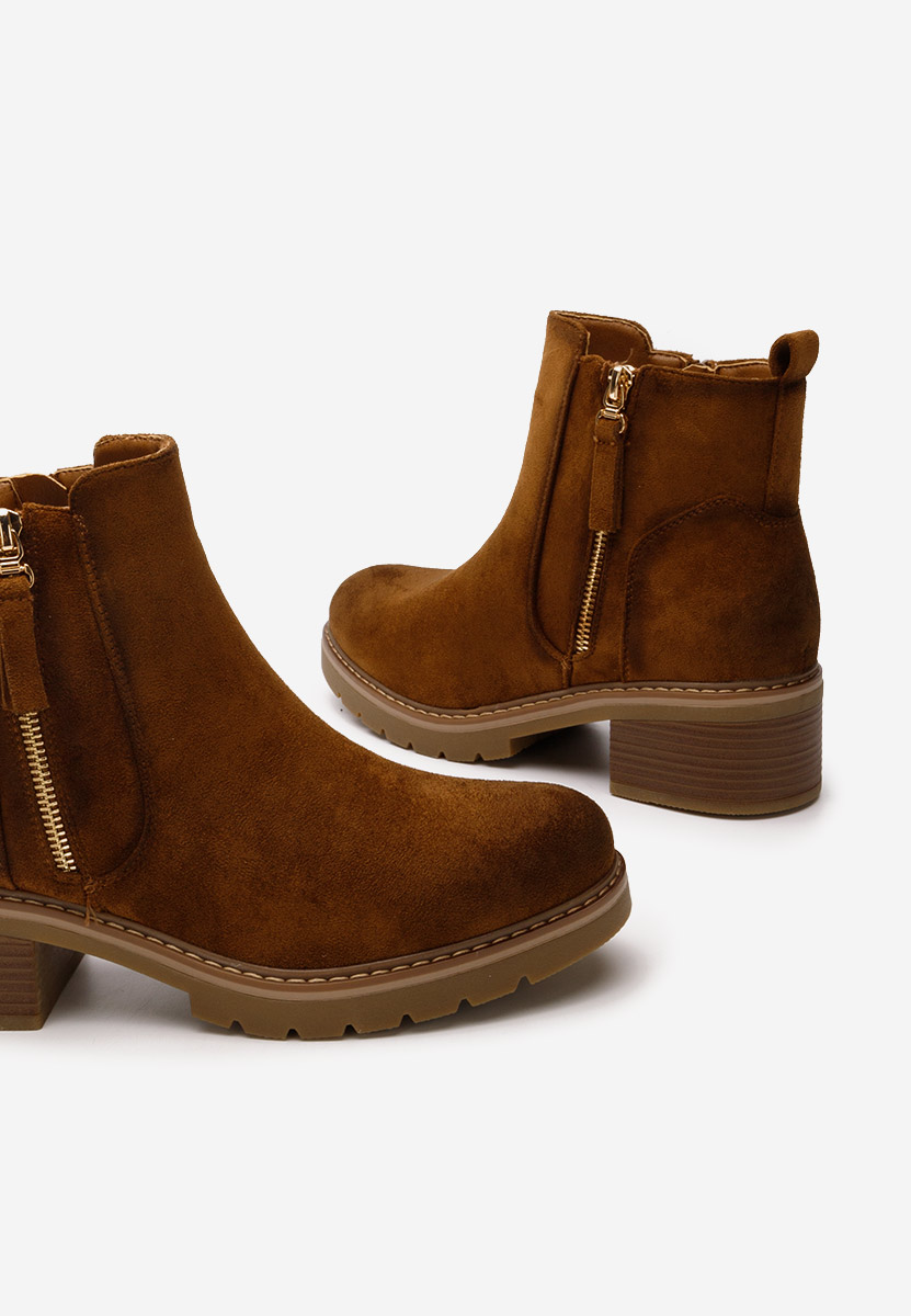 Haillee camel női bokacsizma