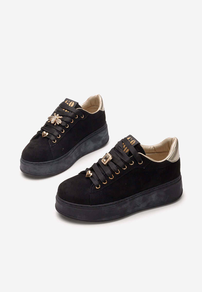 Kyira fekete telitalpú platform sneaker