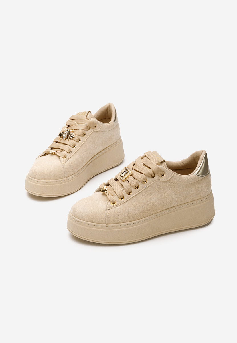 Kyira bézs telitalpú platform sneaker