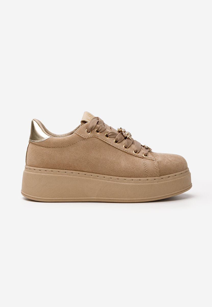 Kyira khaki telitalpú platform sneaker