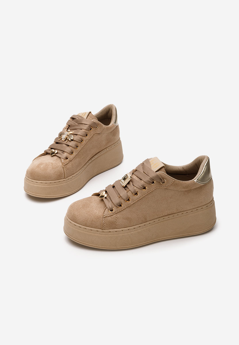 Kyira khaki telitalpú platform sneaker