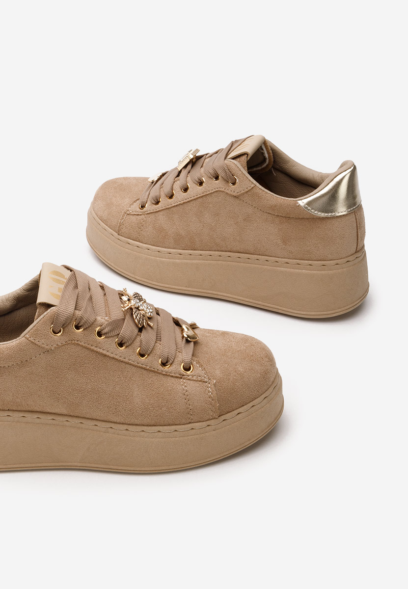 Kyira khaki telitalpú platform sneaker