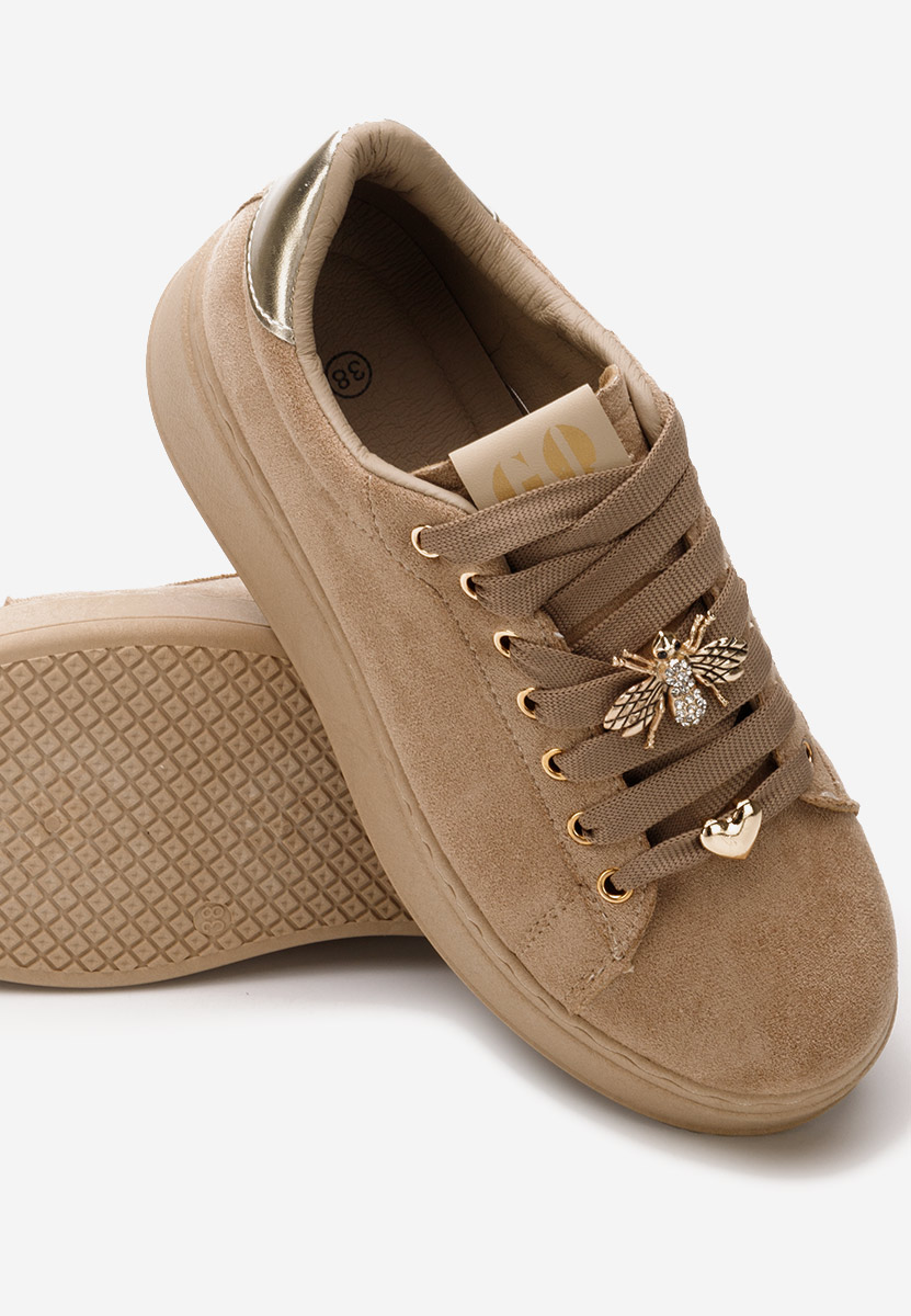 Kyira khaki telitalpú platform sneaker