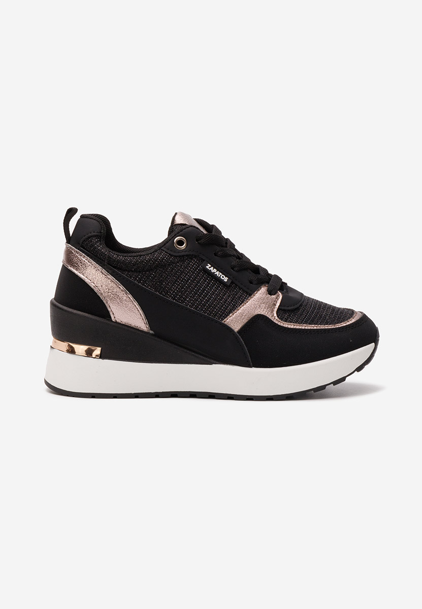 Zaneta fekete platform sneaker cipő 