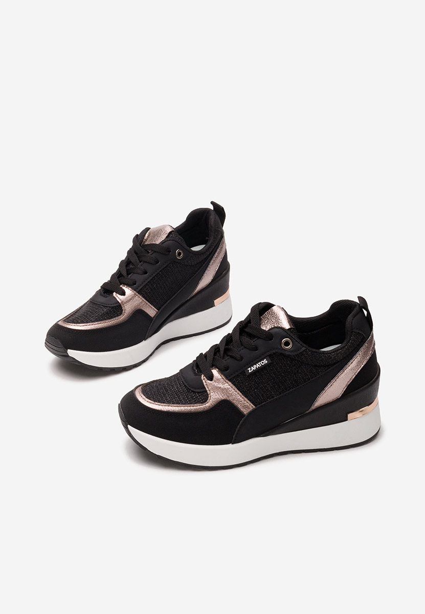 Zaneta fekete platform sneaker cipő 