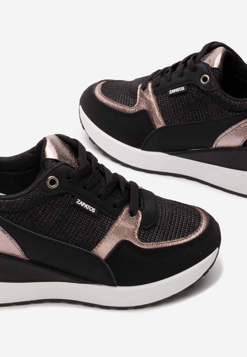 Zaneta fekete platform sneaker cipő 