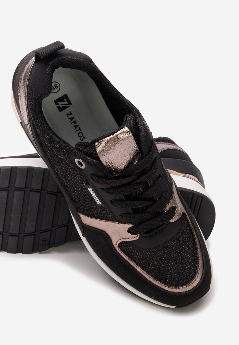 Zaneta fekete platform sneaker cipő 