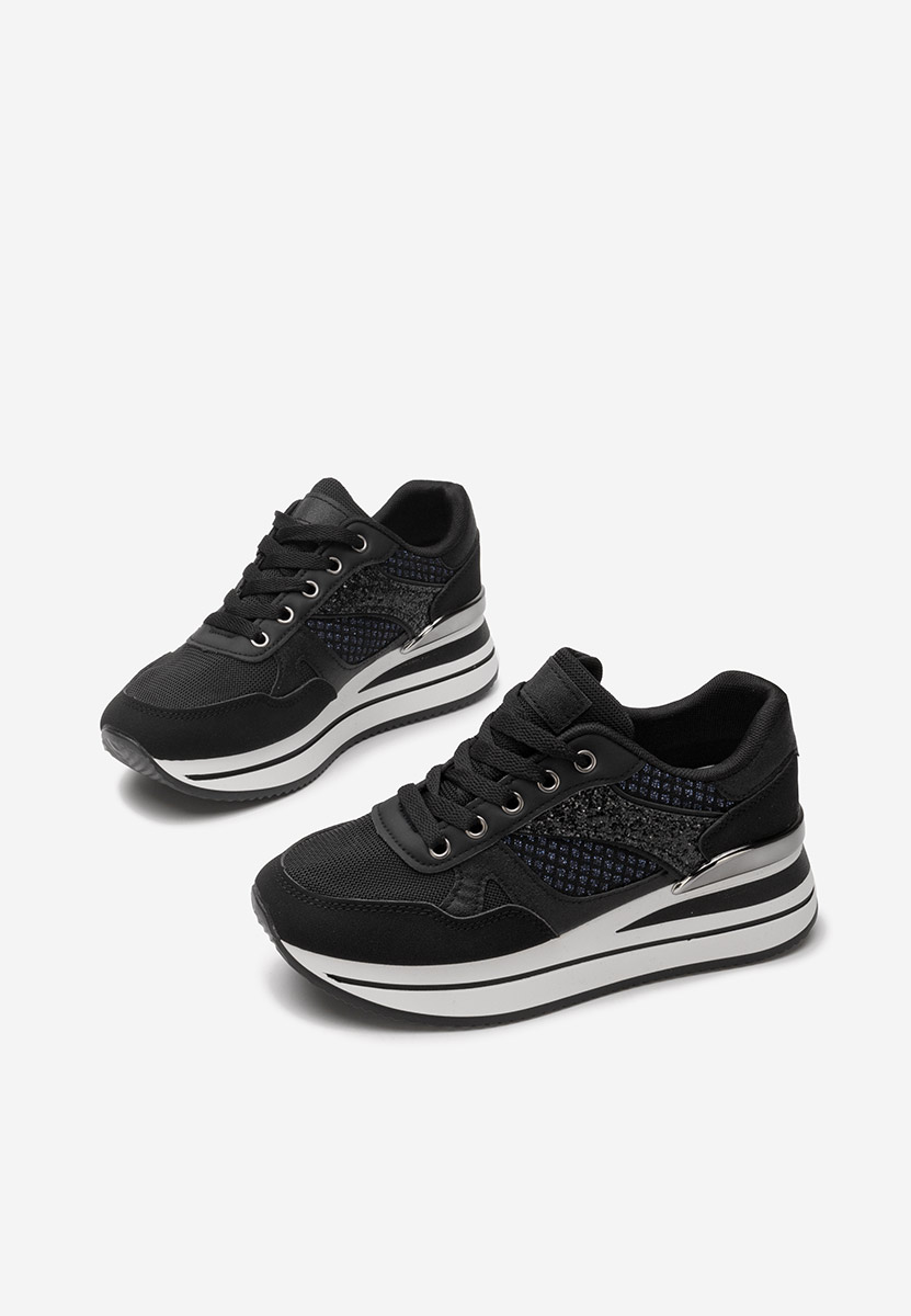 Camora fekete platform sneaker cipő 