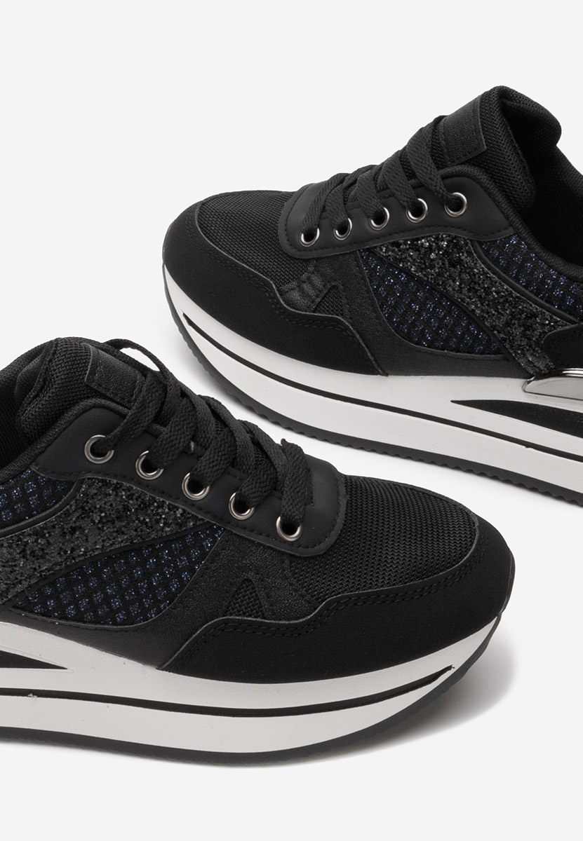 Camora fekete platform sneaker cipő 