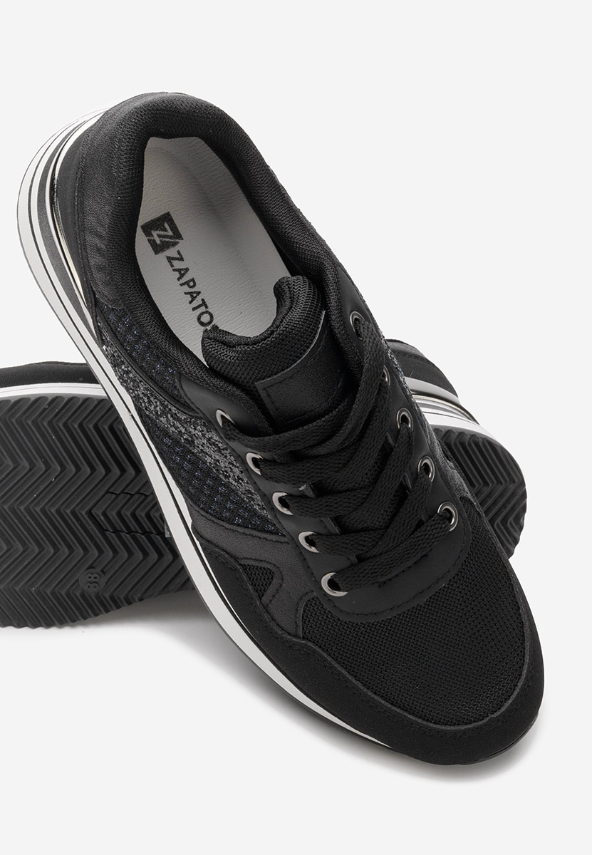 Camora fekete platform sneaker cipő 