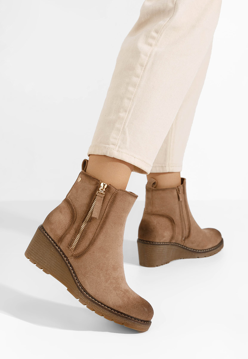 Odores v2 khaki női platform bokacsizma 