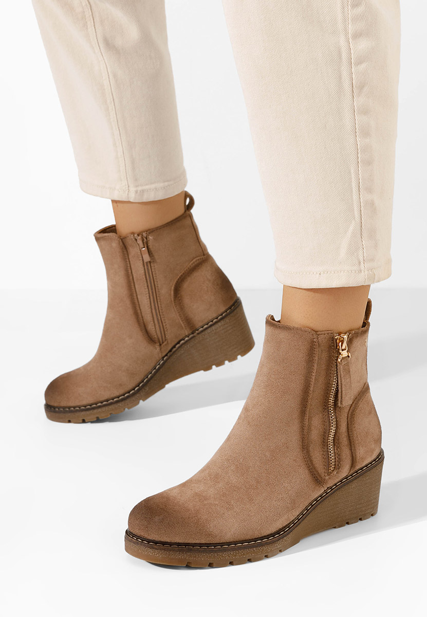 Odores v2 khaki női platform bokacsizma 