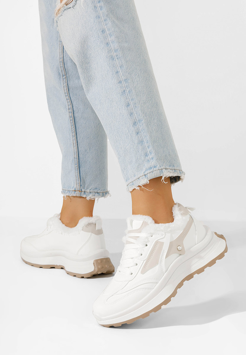 Elliza fehér női téli tornacipők