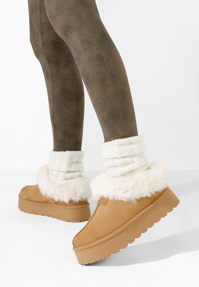 Dorthea camel telitalpú platform bokacsizma