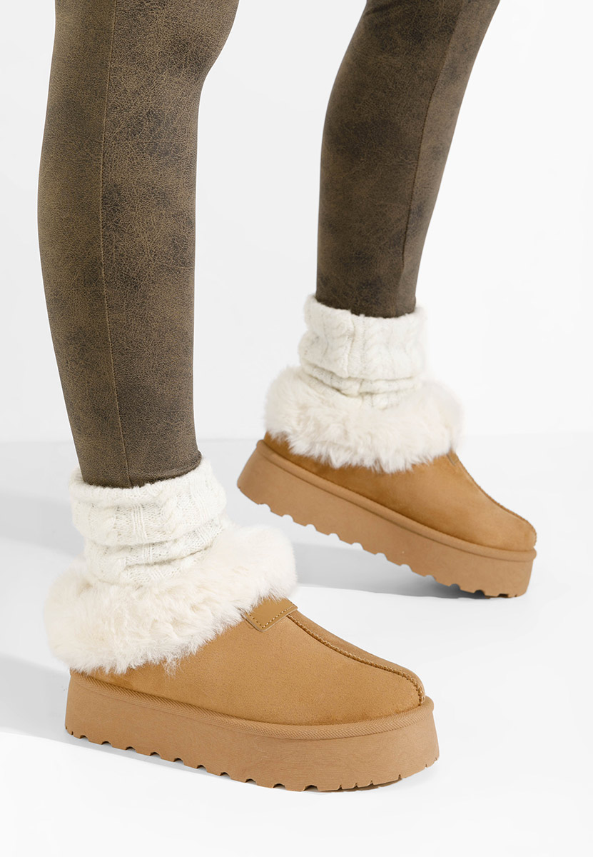 Dorthea camel telitalpú platform bokacsizma