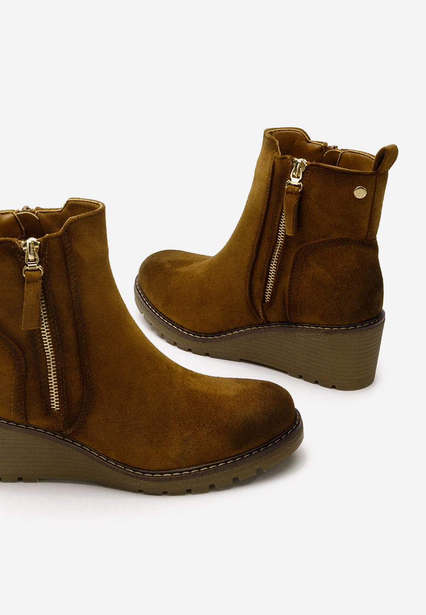 Odores v2 camel női platform bokacsizma 