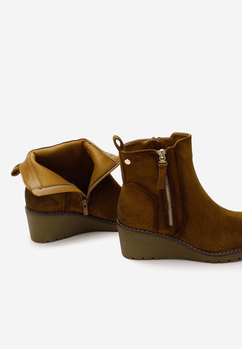 Odores v2 camel női platform bokacsizma 