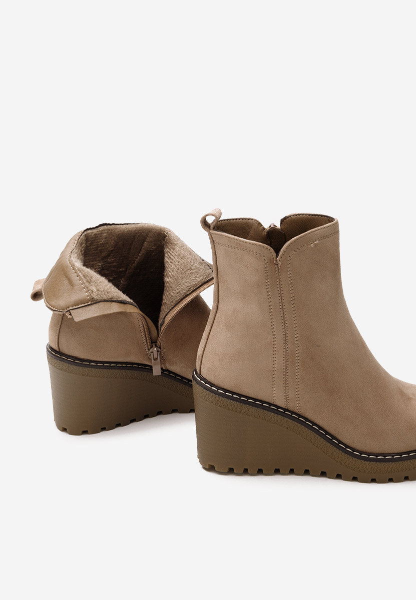 Chetana v2 khaki női platform bokacsizma 