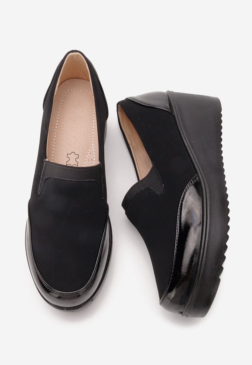 Belma fekete platform cipők