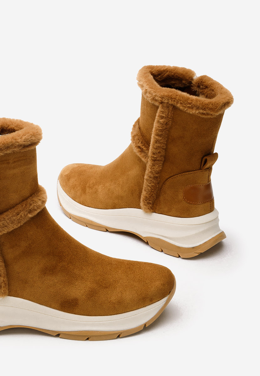 Overall camel női téli bokacipő