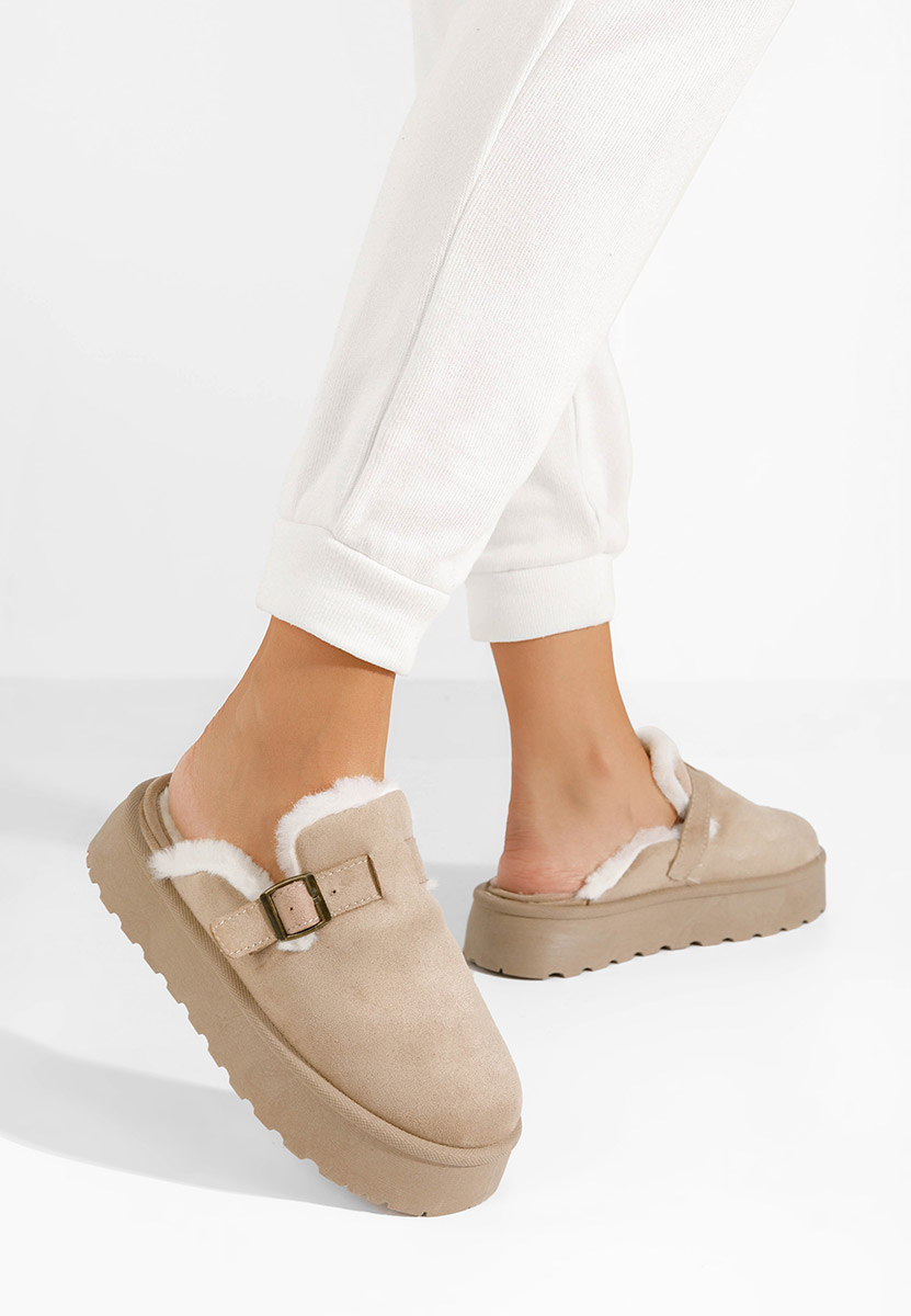 Aselda khaki női papucs