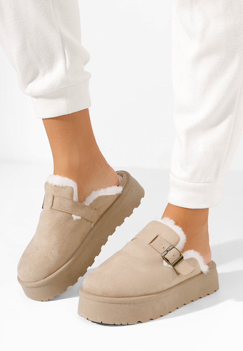 Aselda khaki női papucs